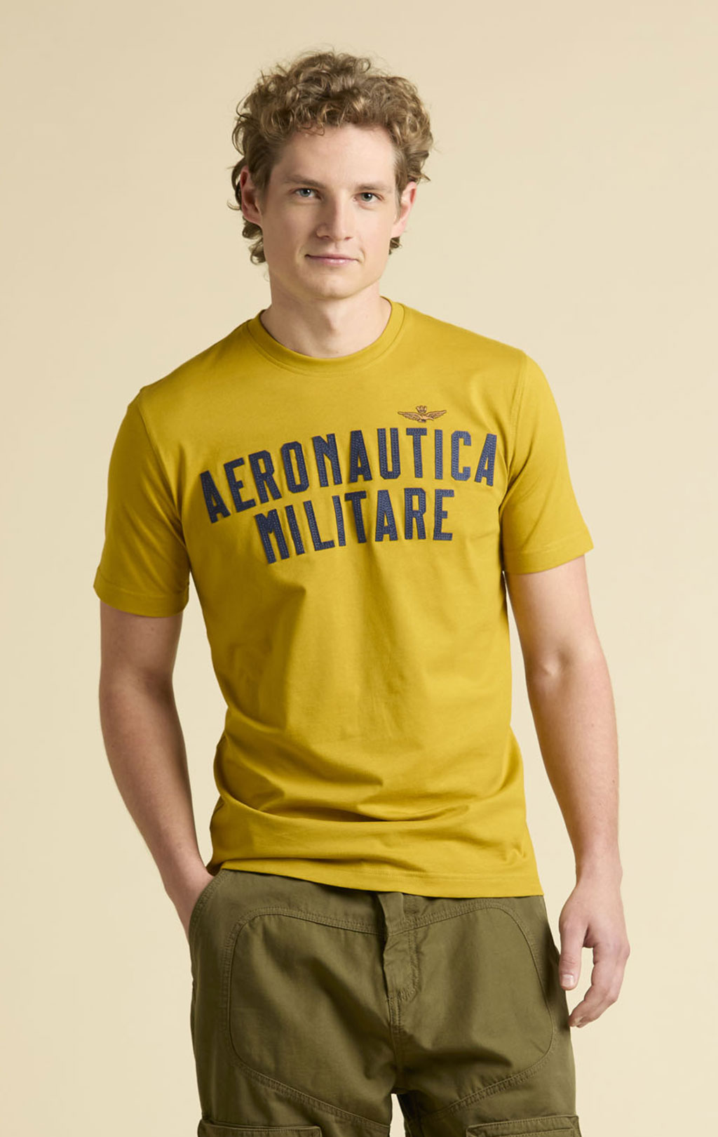 Футболка AERONAUTICA MILITARE FW 25/26/BD gold flake yellow (TS 2478)