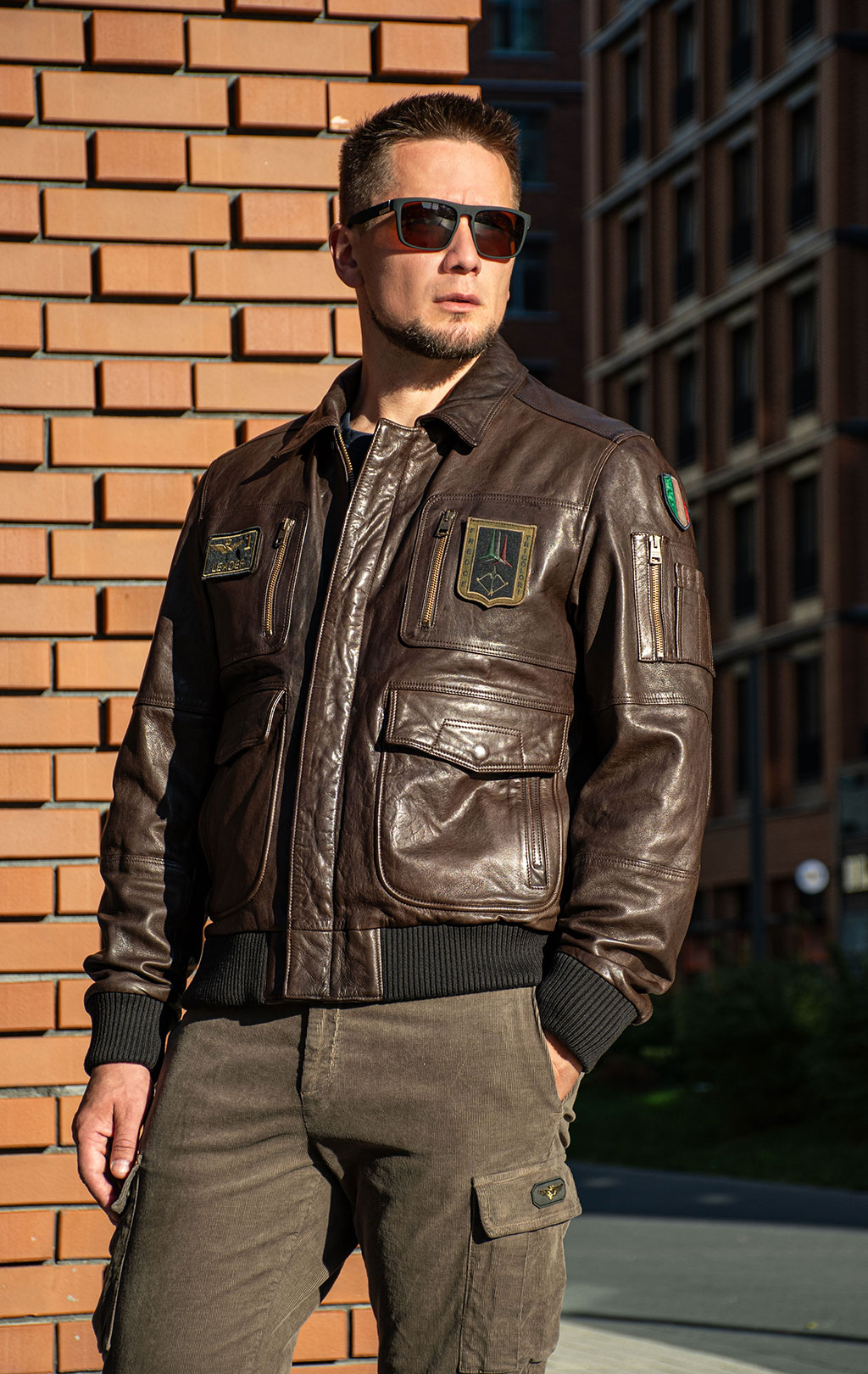 Куртка-пилот AERONAUTICA MILITARE кожа FW 26/27/IT marrone (PN 0846) 