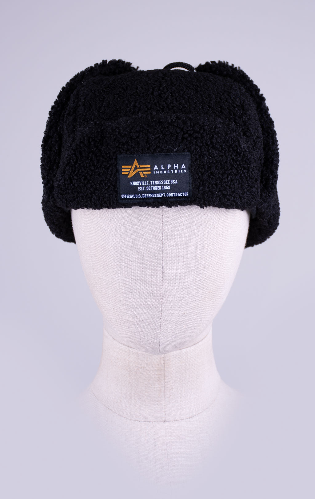 Шапка с ушами ALPHA INDUSTRIES ALPHA TEDDY HAT black 