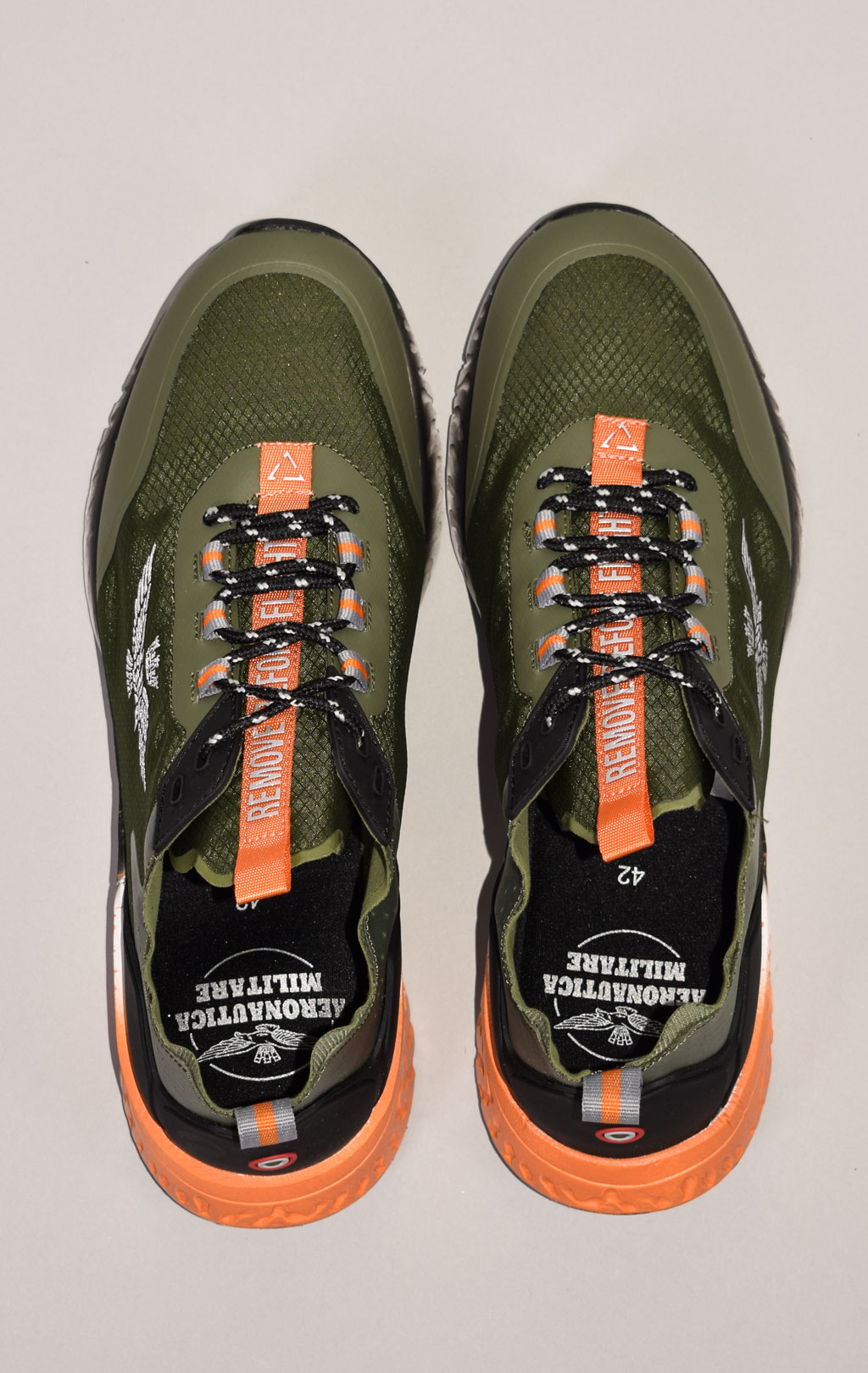 Кроссовки AERONAUTICA MILITARE SS 22 m/CN verde militare (SC 216)