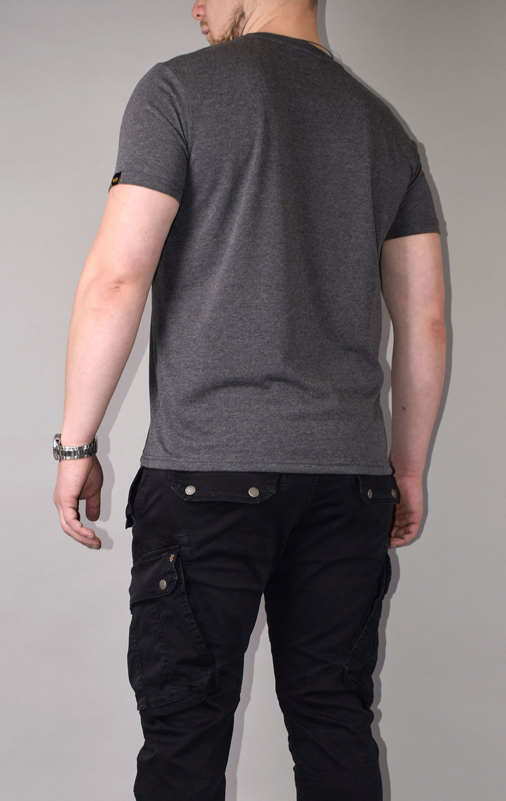 Футболка ALPHA INDUSTRIES BASIC T charcoal heather 