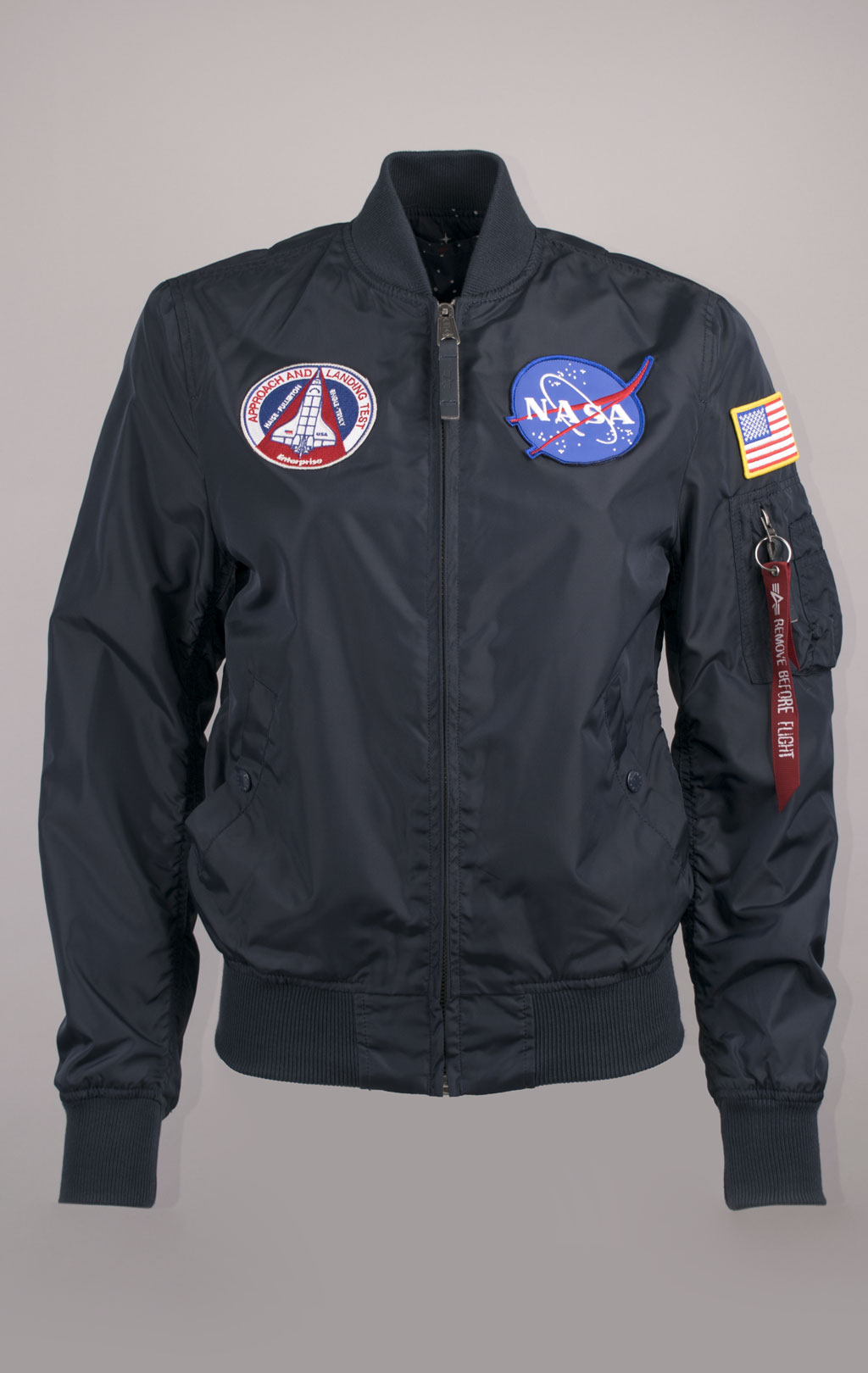 Женская ветровка-бомбер ALPHA INDUSTRIES TT NASA REVERSIBLE MA-1 rep. blue 