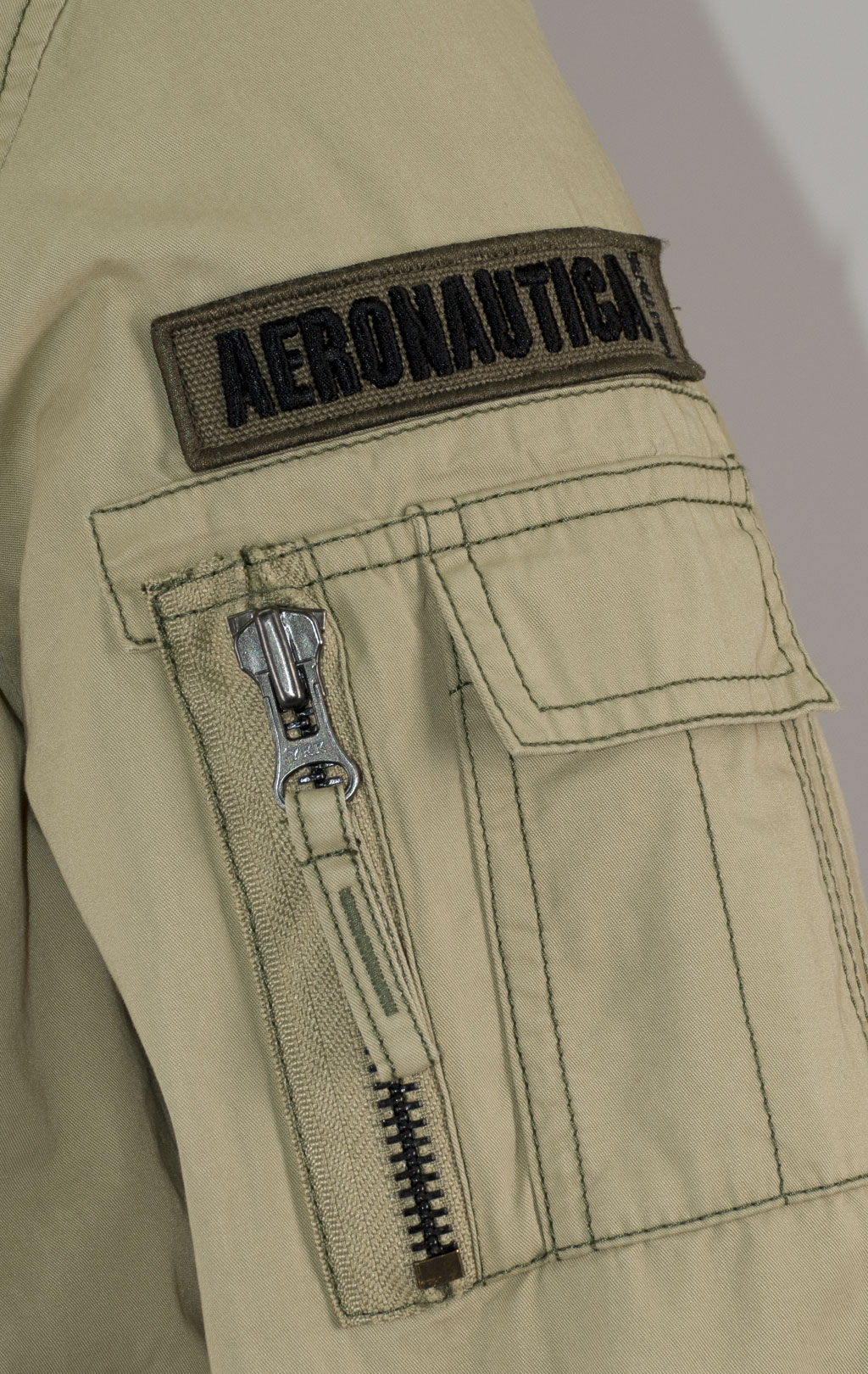 Ветровка-бомбер AERONAUTICA MILITARE SS 25 m/IN antelope beige (AB 2216) 