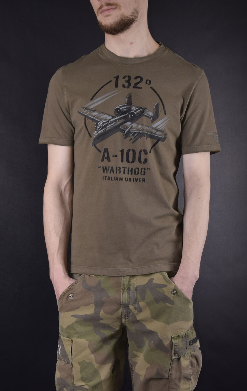 Футболка AERONAUTICA MILITARE SS19 green mountain (TS 1601) 