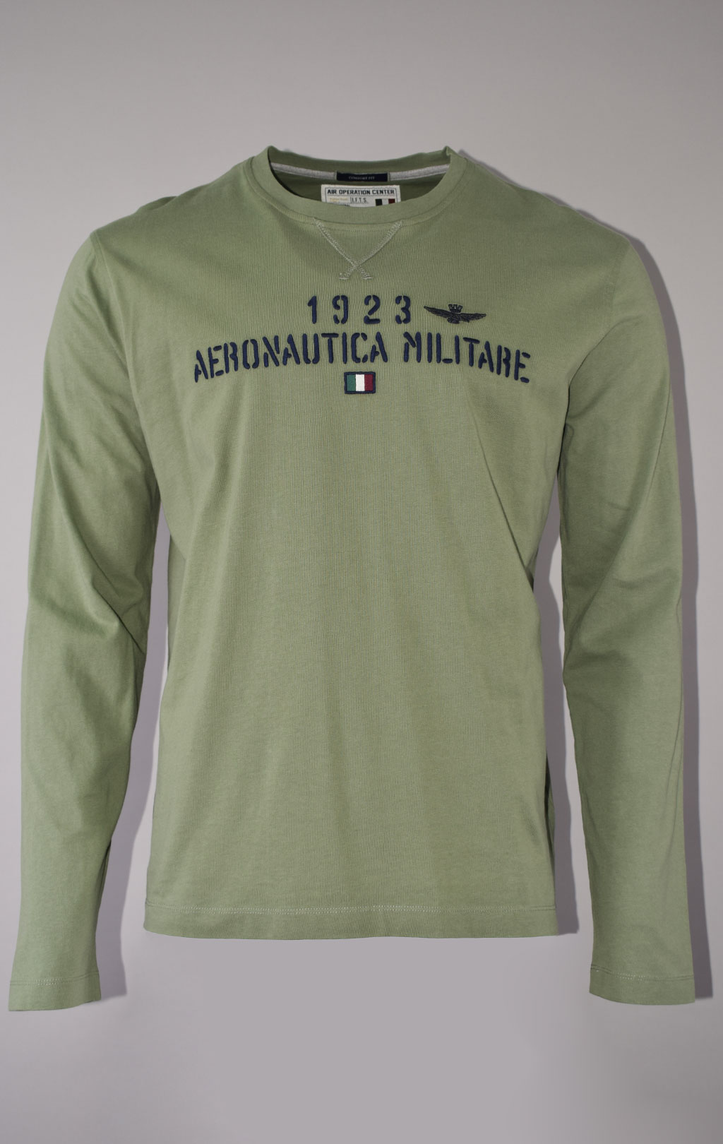 Лонгслив AERONAUTICA MILITARE SS 23/TR verde militare (TS 2052) 