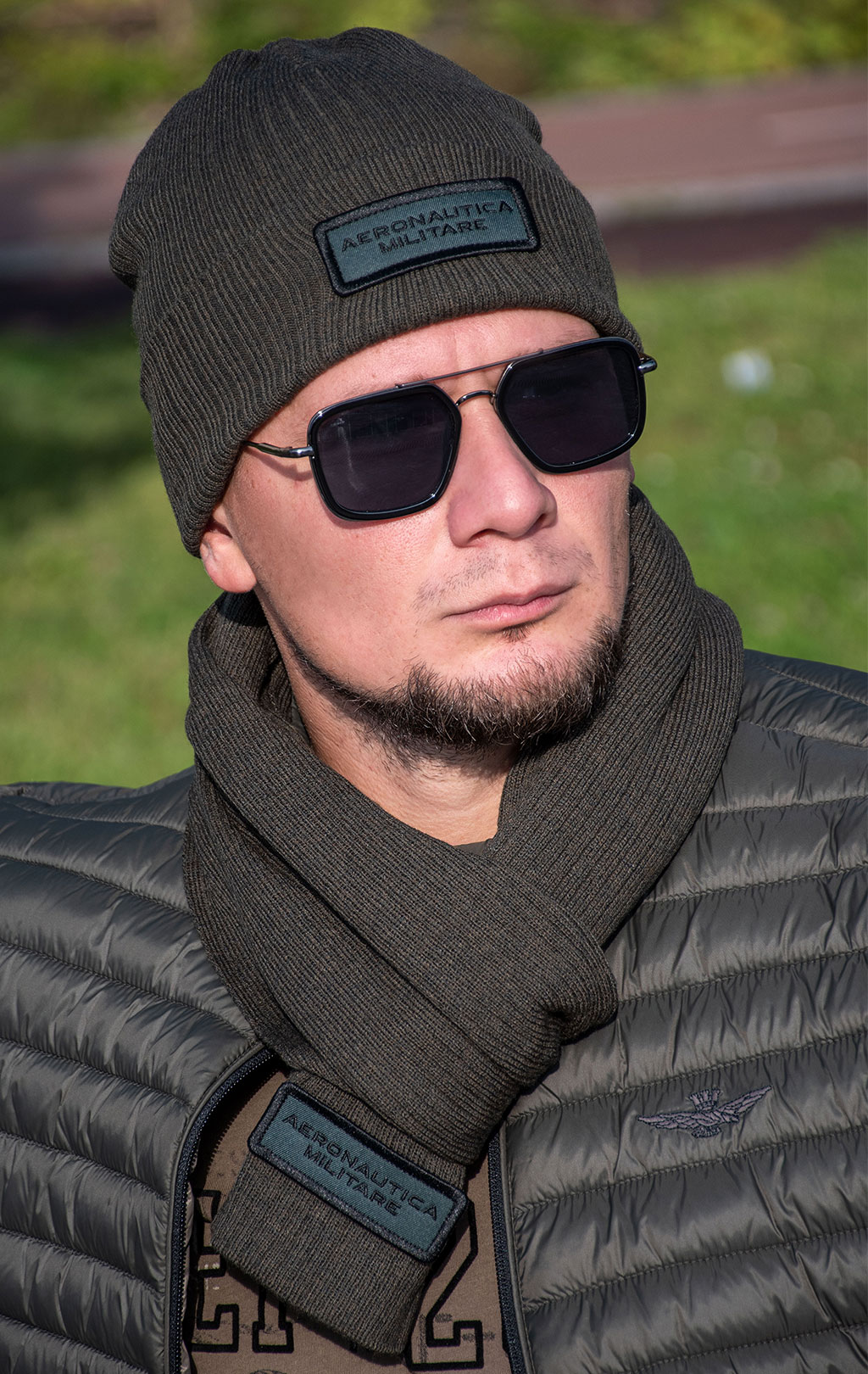 Шарф AERONAUTICA MILITARE FW 24/25/CN dark musk (SH 1153) 
