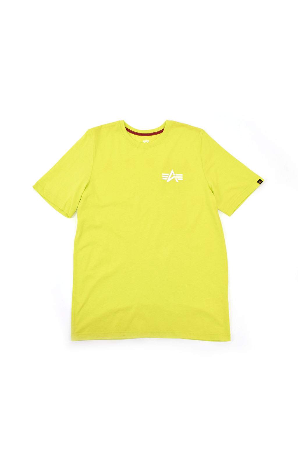 Футболка ALPHA INDUSTRIES REFLECTIVE SMALL LOGO neon yellow 