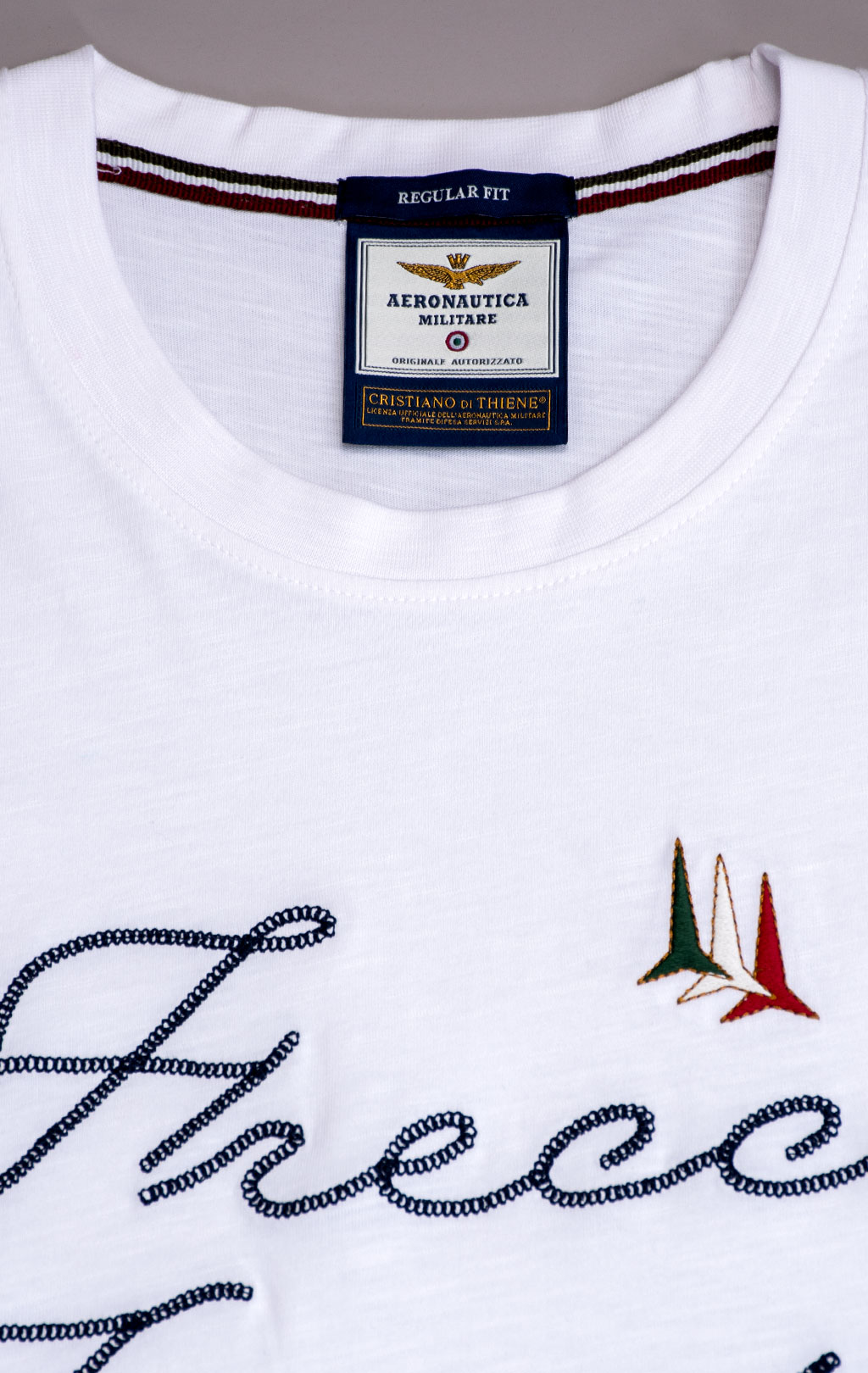 Футболка AERONAUTICA MILITARE SS 26/BD off white (TS 2527) 