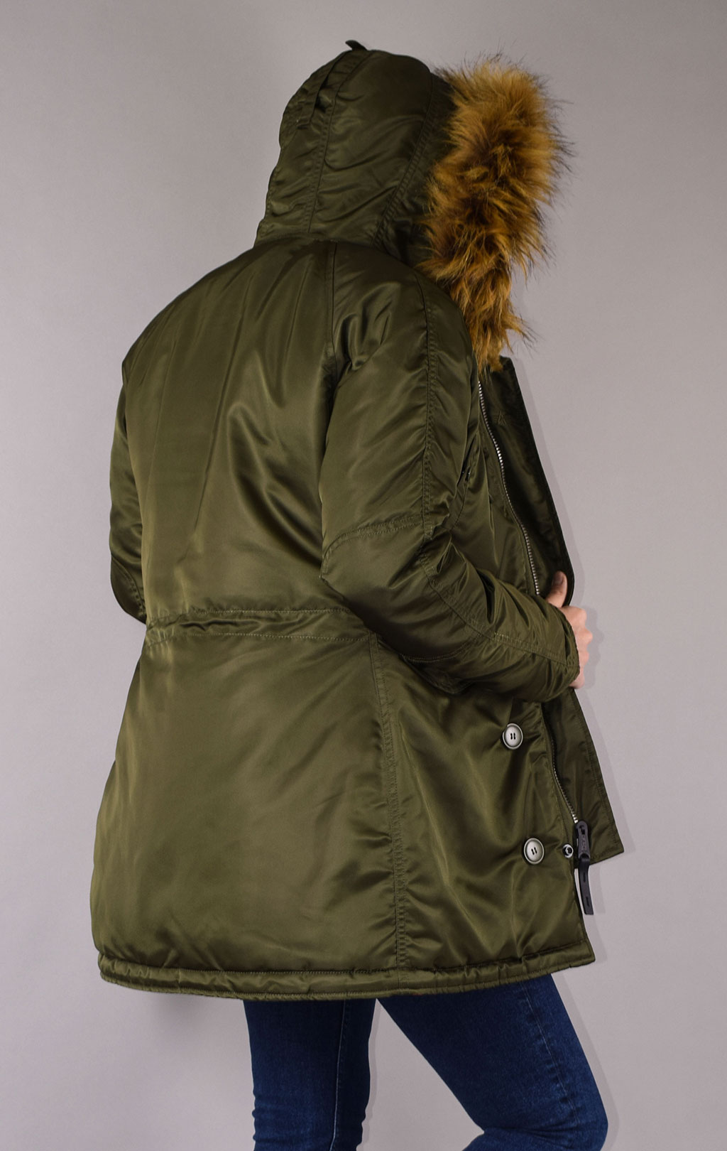 Женская аляска ALPHA INDUSTRIES VF 59 N-3B dark green 