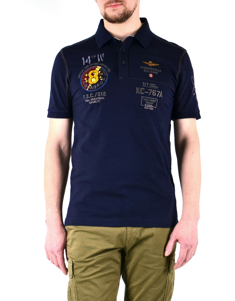 Футболка-поло AERONAUTICA MILITARE blue navy (PO 1206) 