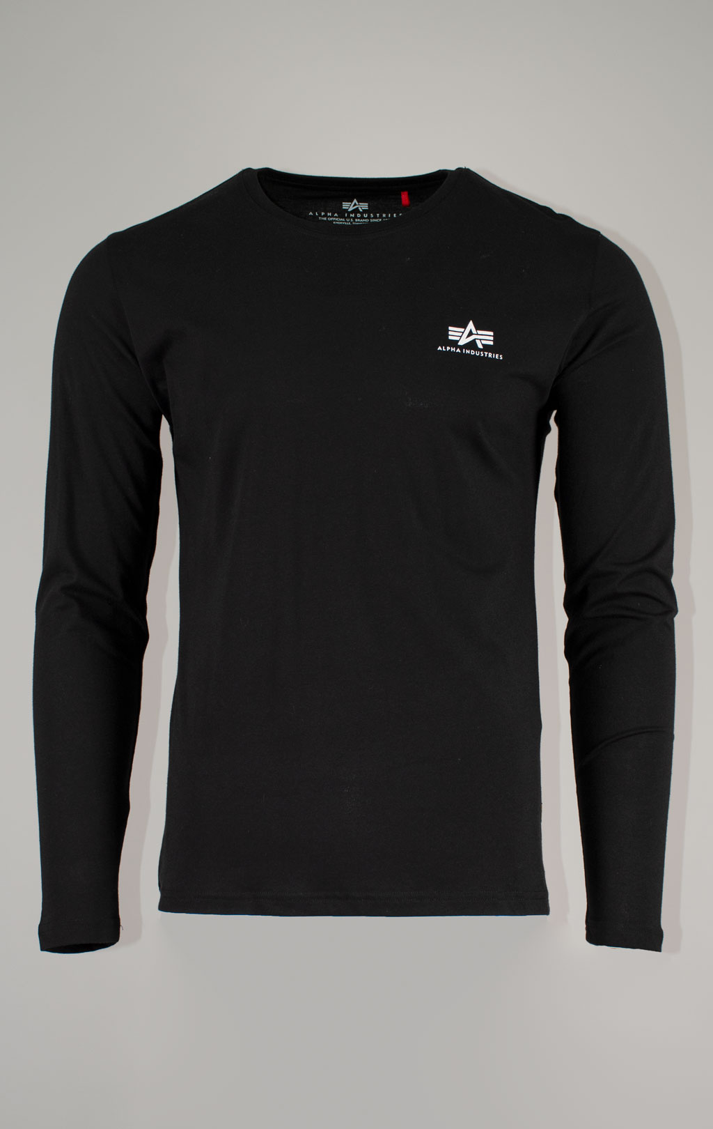 Лонгслив ALPHA INDUSTRIES BASIC LS SMALL LOGO black 