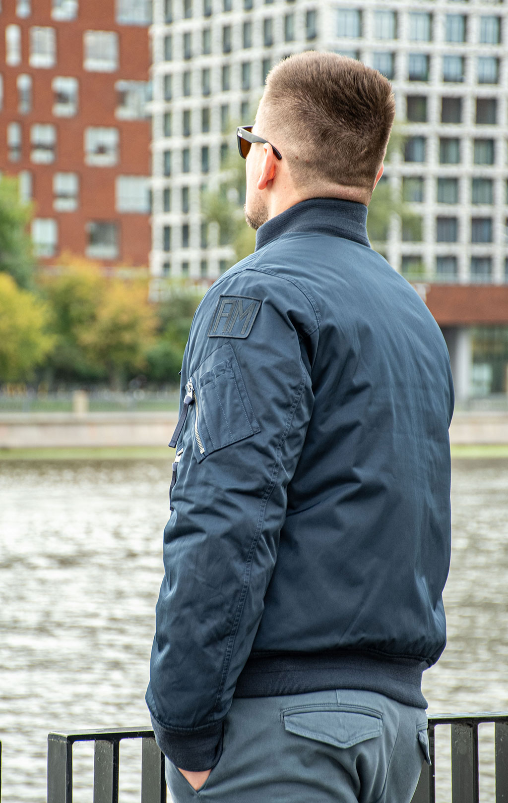 Куртка-бомбер AERONAUTICA MILITARE FW 26/27/CN blue navy (AB 3077) 