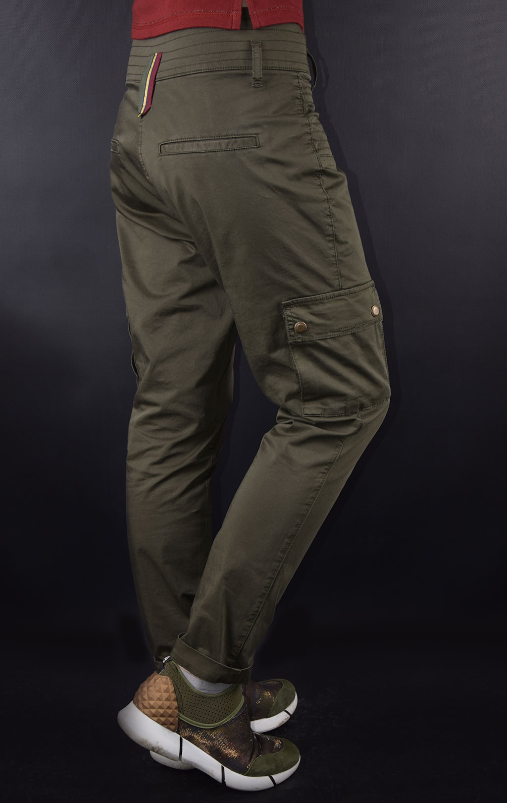 Женские брюки-карго AERONAUTICA MILITARE verde militare (PA 1313) 