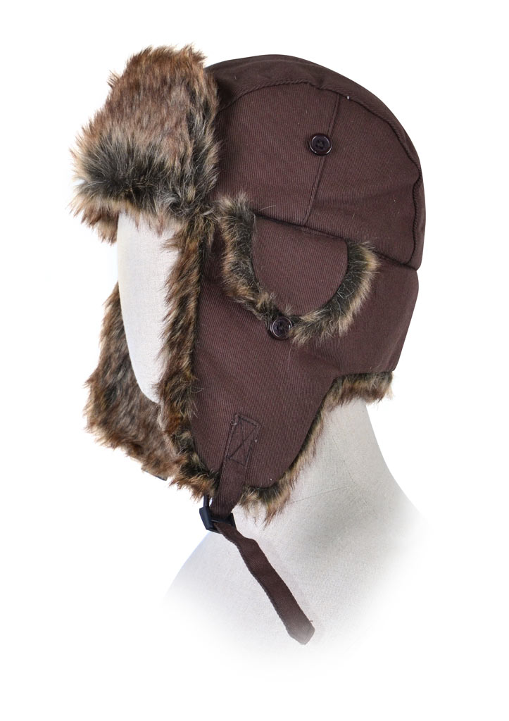 Шапка ушанка Fostex FURHAT хлопок brown 