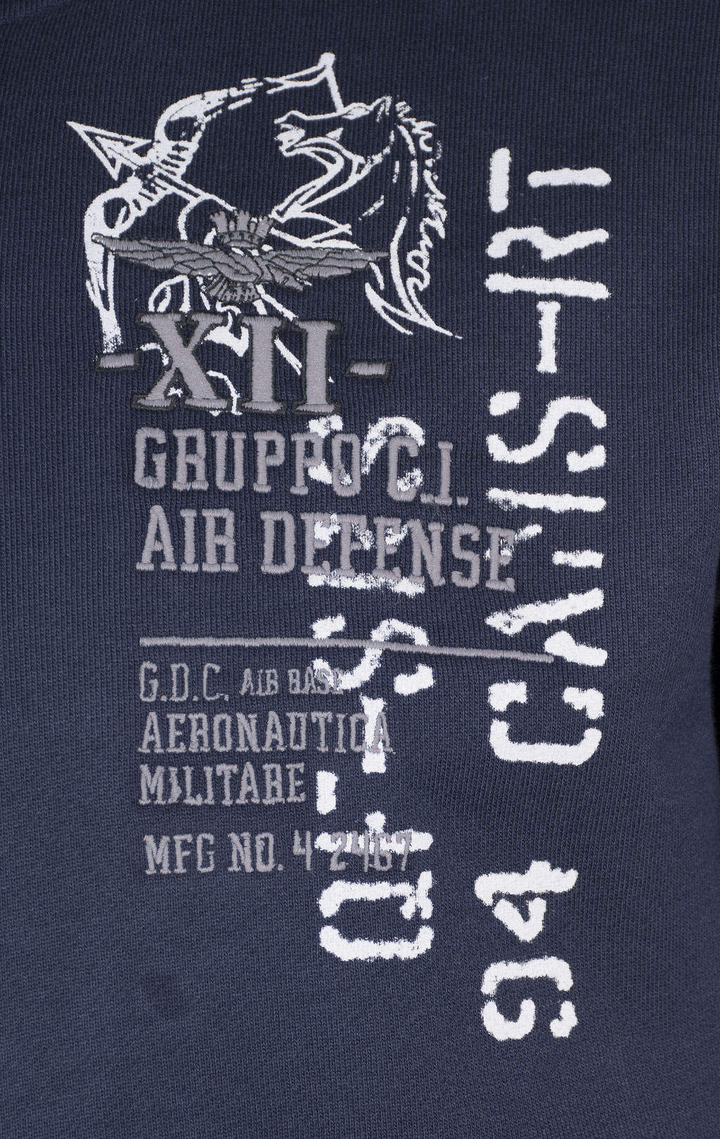 Толстовка с капюшоном AERONAUTICA MILITARE FW 24/25/TR dark blue (FE 1952) 