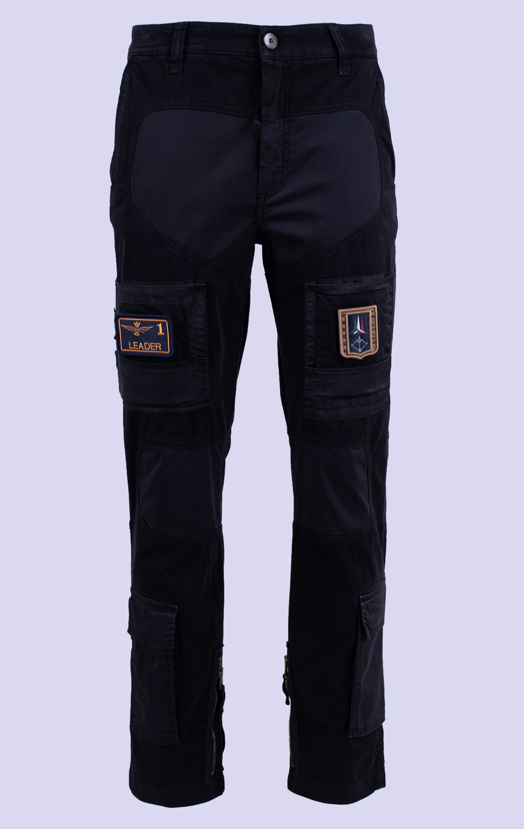 Брюки-карго AERONAUTICA MILITARE ANTI-G плотные FW 26/27/AL jet black (PA 1664) 