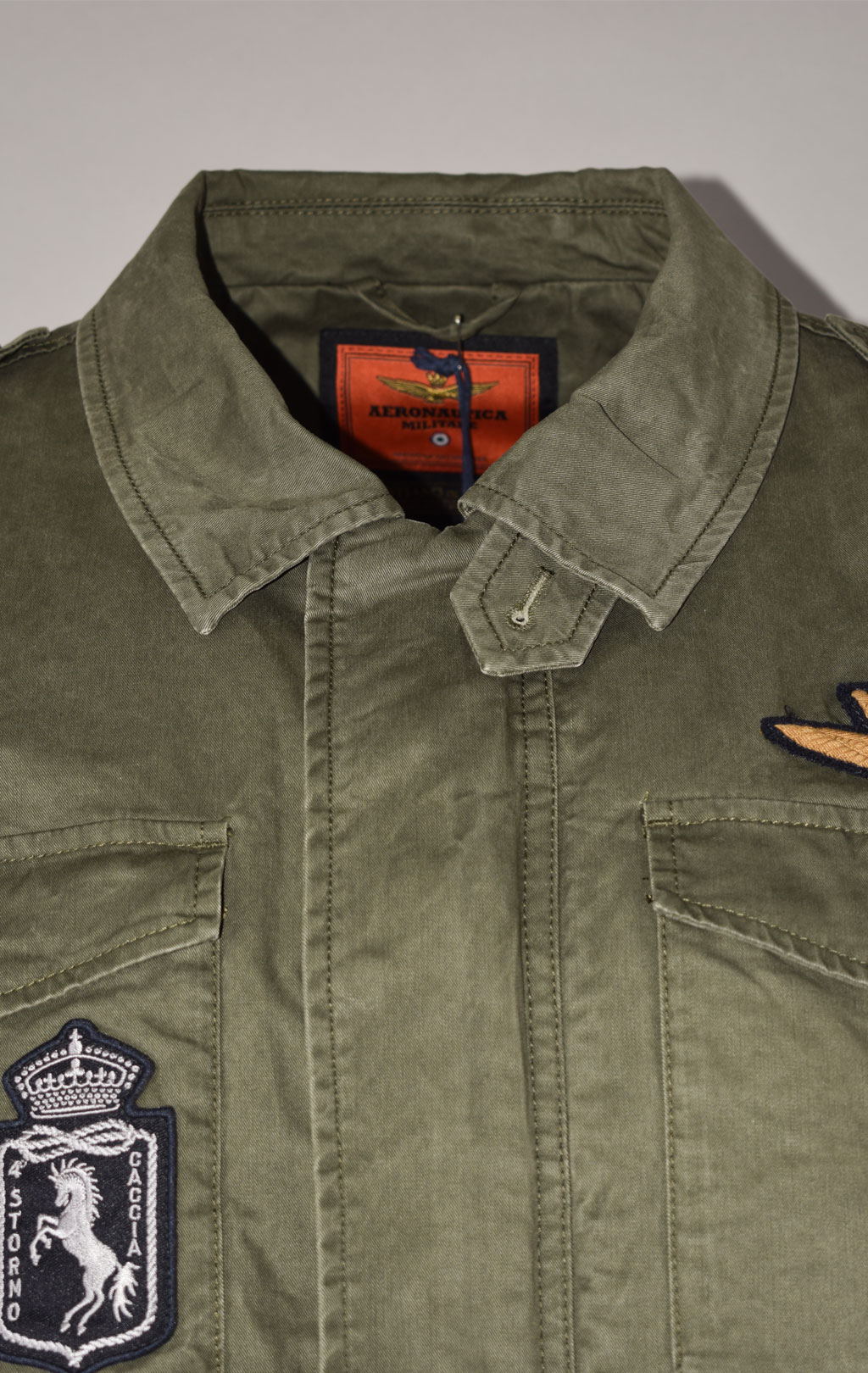 Ветровка AERONAUTICA MILITARE big size SS 22 m/CN verde militare (AB 2015) 