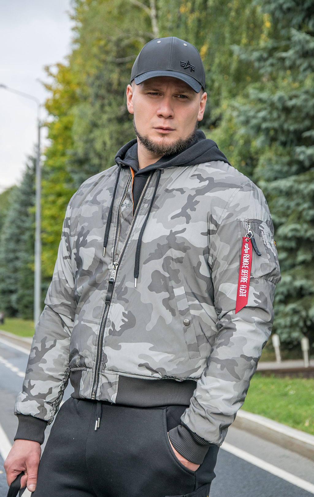 Бомбер ALPHA INDUSTRIES VF 59 REFLECTIVE CAMO MA-1 black camo 