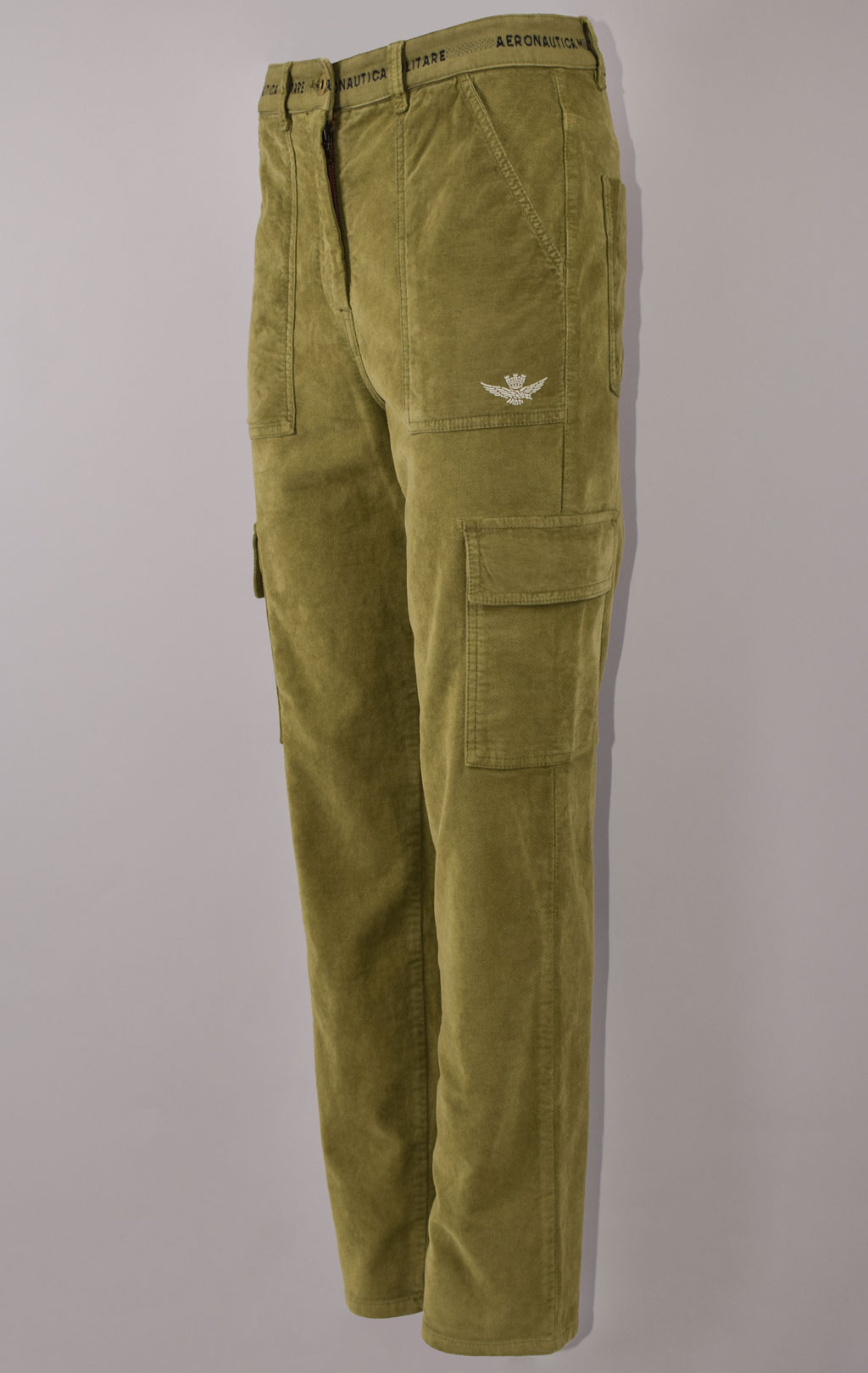 Женские брюки-карго AERONAUTICA MILITARE плотные FW 22/23/AL verde oliva (PA 1497) 