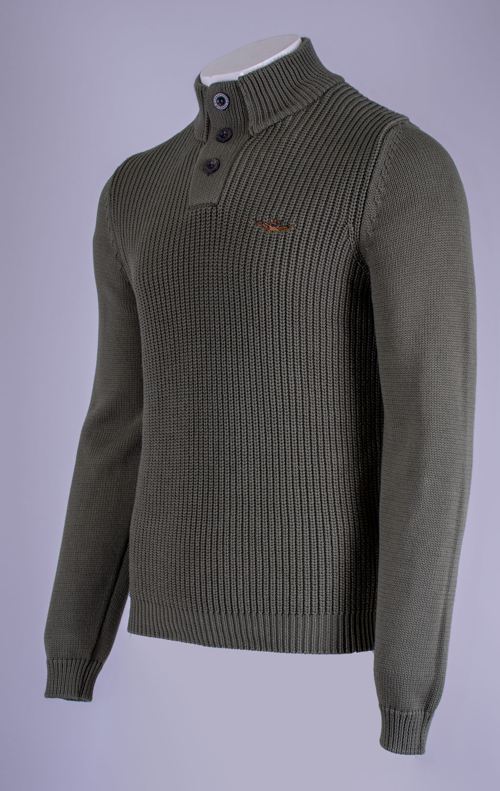 Свитер на пуговицах AERONAUTICA MILITARE FW 26/27/BR tea leaf (MA 1572) 