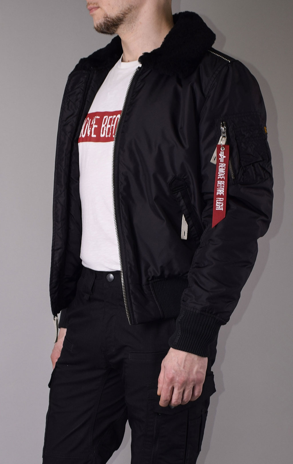 Куртка-пилот ALPHA INDUSTRIES INJECTOR-III big size black 