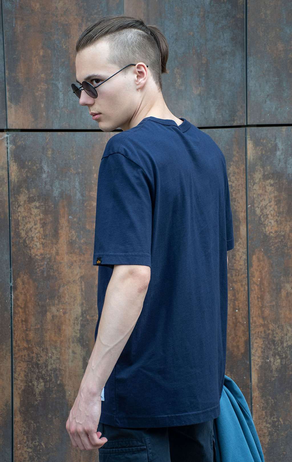 Футболка ALPHA INDUSTRIES ALPHA NAVAL TRAINING TEE SS 24 replica blue 