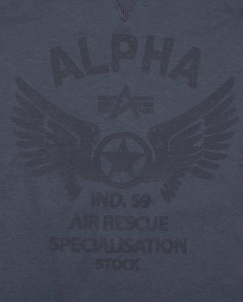 Свитшот ALPHA INDUSTRIES RESCUE CREW NECK greyblack 