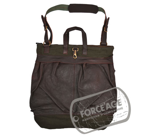 Сумка COCKPIT HELMET BAG кожа/хлопок brown/olive (Z96P002) Сумка COCKPIT HELMET BAG кожа/хлопок brown/olive (Z96P002)