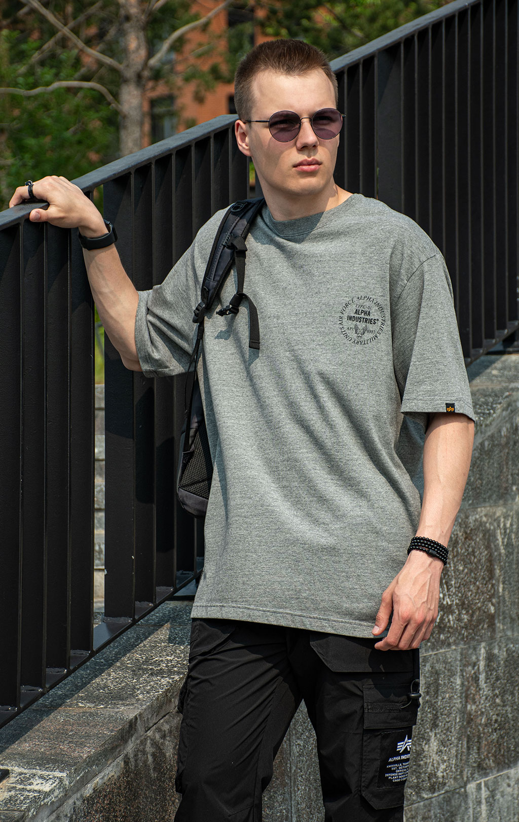 Футболка ALPHA INDUSTRIES UNFRM TYPE-01 TEE SS 25 m medium charcoal heather 