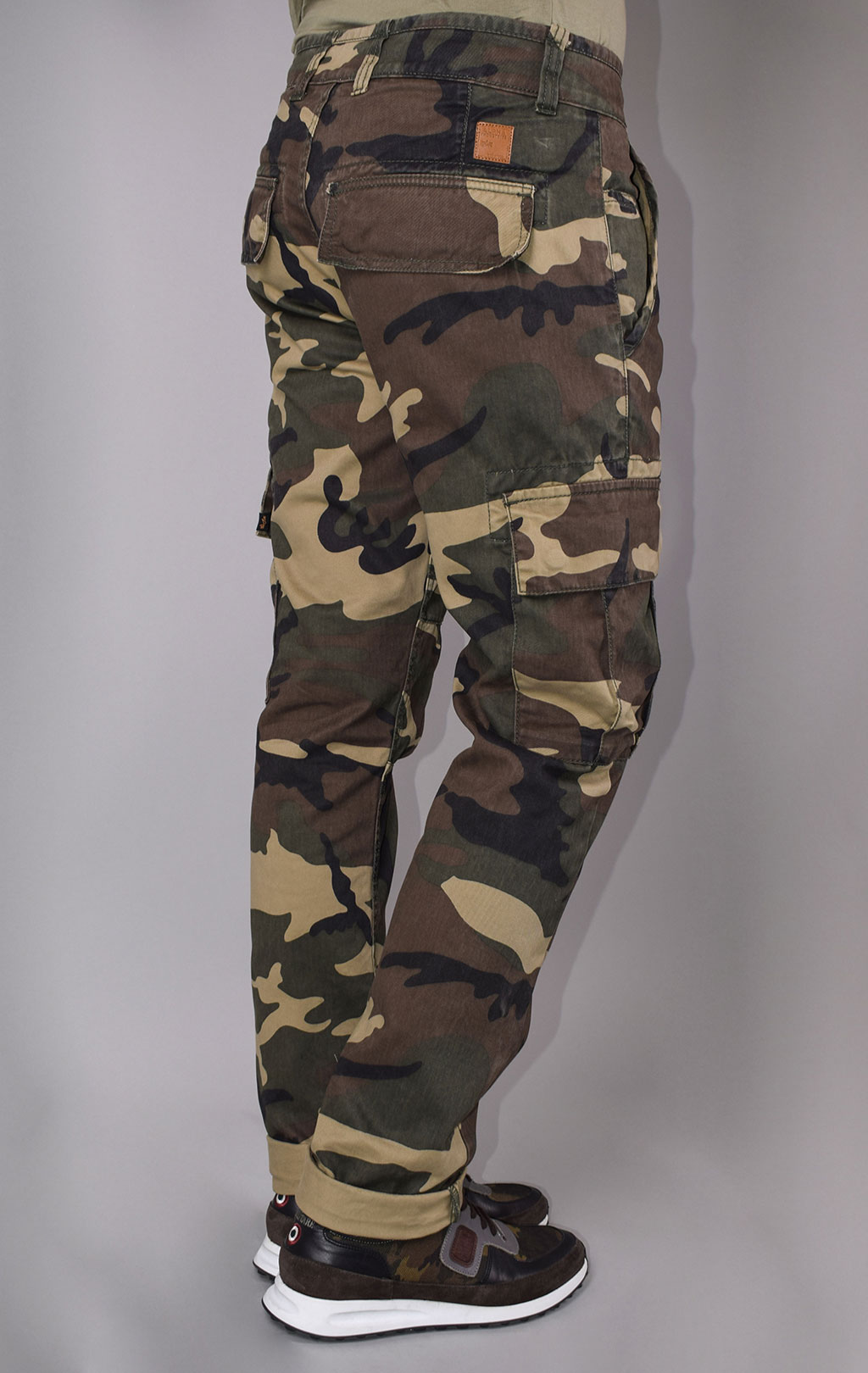 Брюки-карго ALPHA INDUSTRIES AGENT C camo woodland 