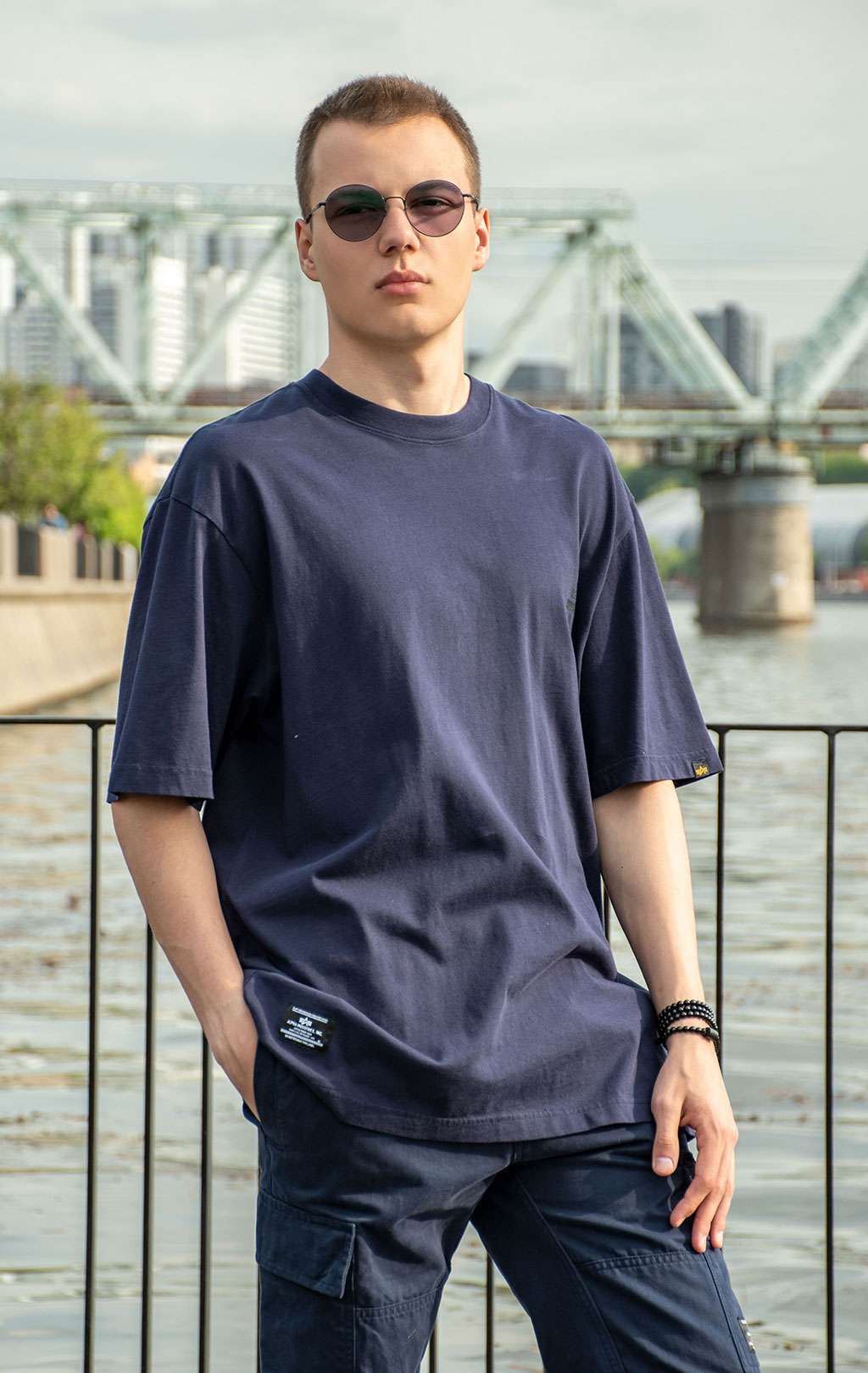 Футболка ALPHA INDUSTRIES UNFRM TYPE-01 TEE SS 25 m rep. blue 