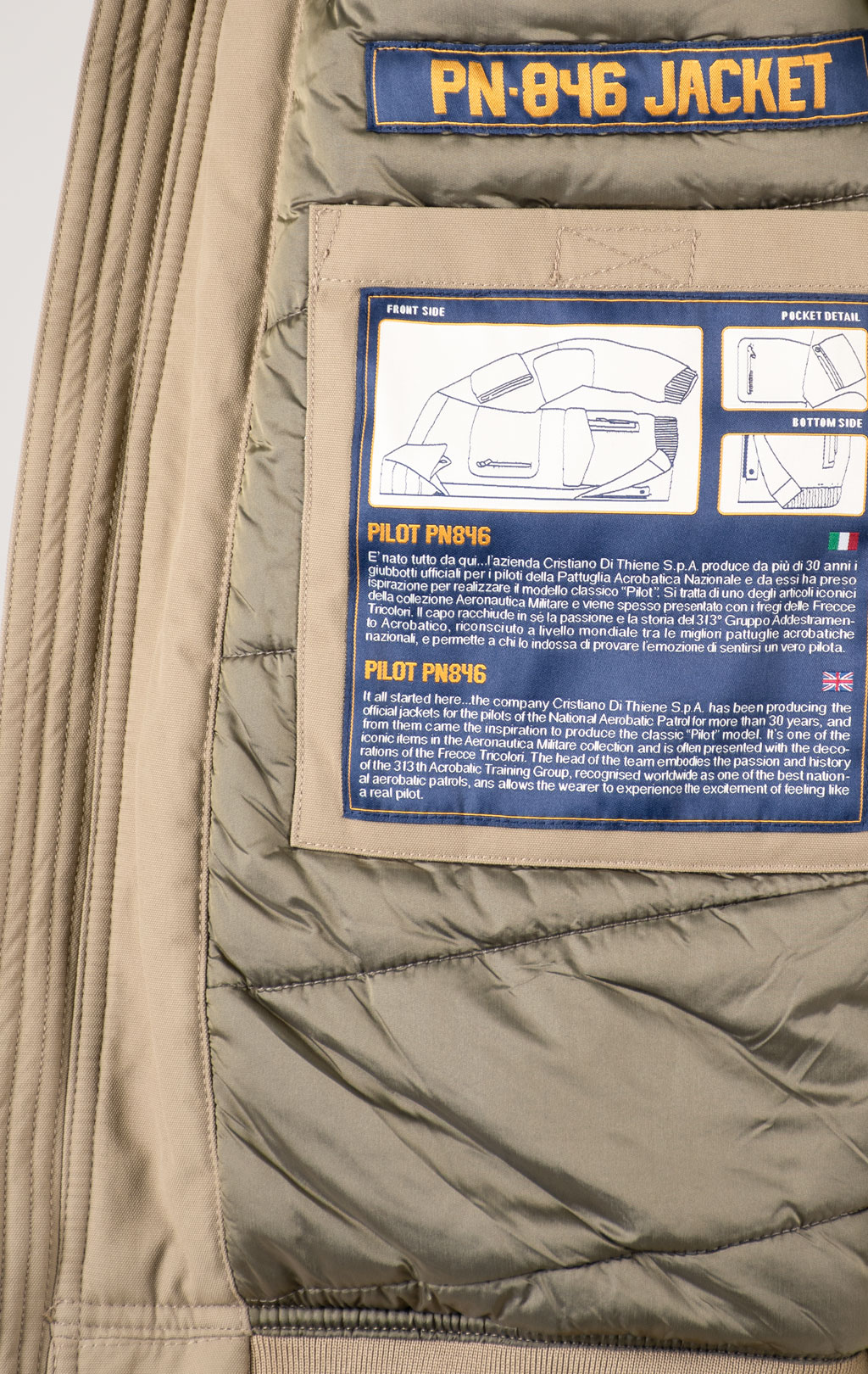 Куртка-пилот AERONAUTICA MILITARE FW 25/26/BD colonial abbey (AB 3024) 