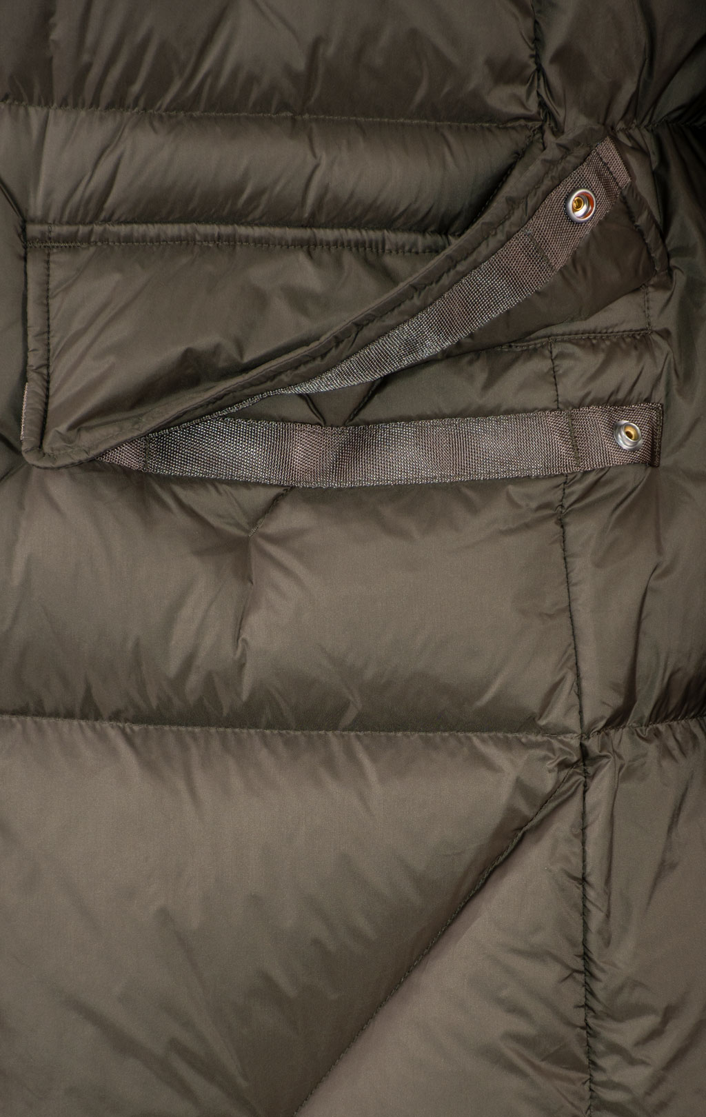 Женское пальто пуховое PARAJUMPERS LEONIE FW 25/26 olive grey 