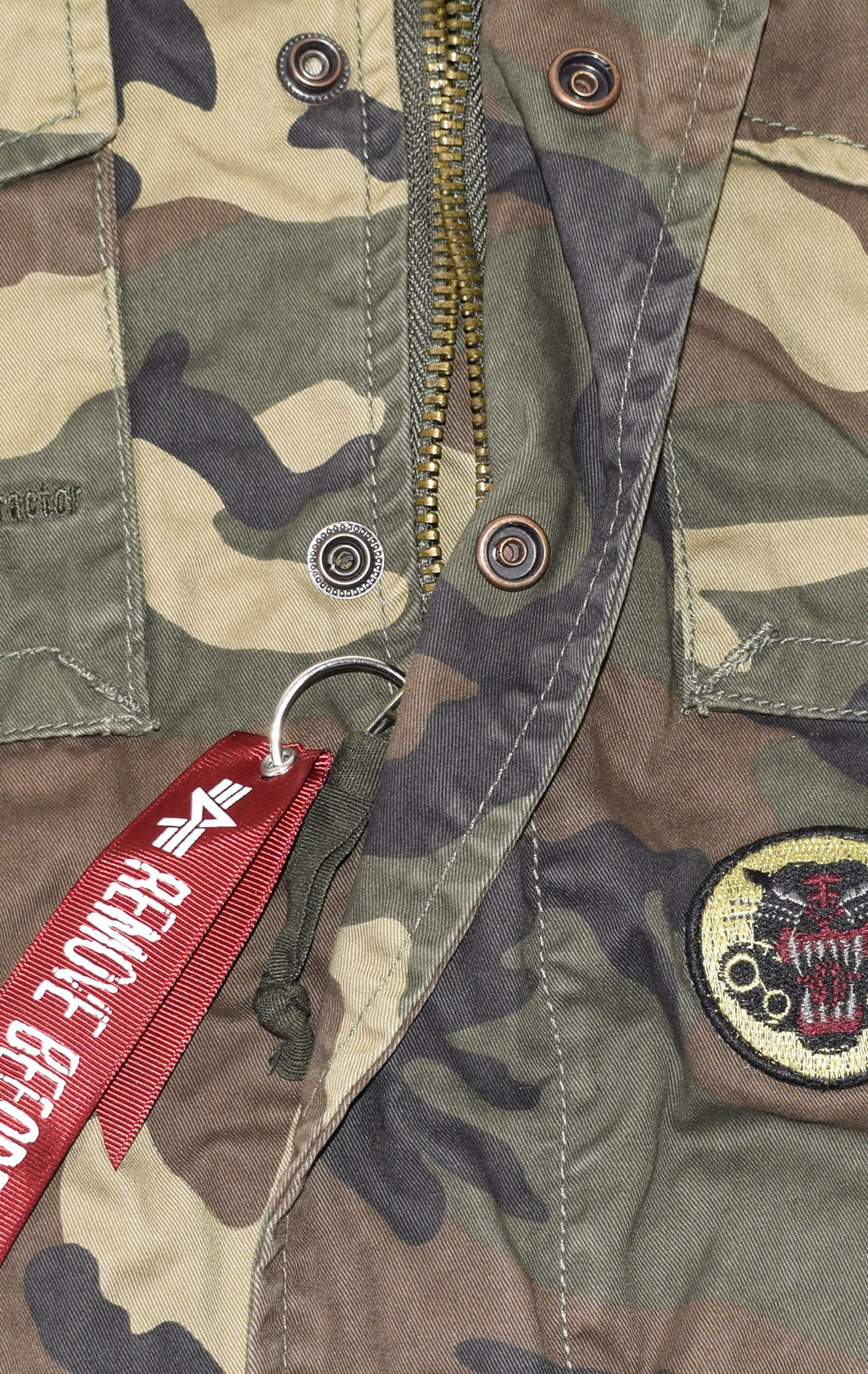 Ветровка ALPHA INDUSTRIES HUNTINGTON PATCH M-65 camo woodland 