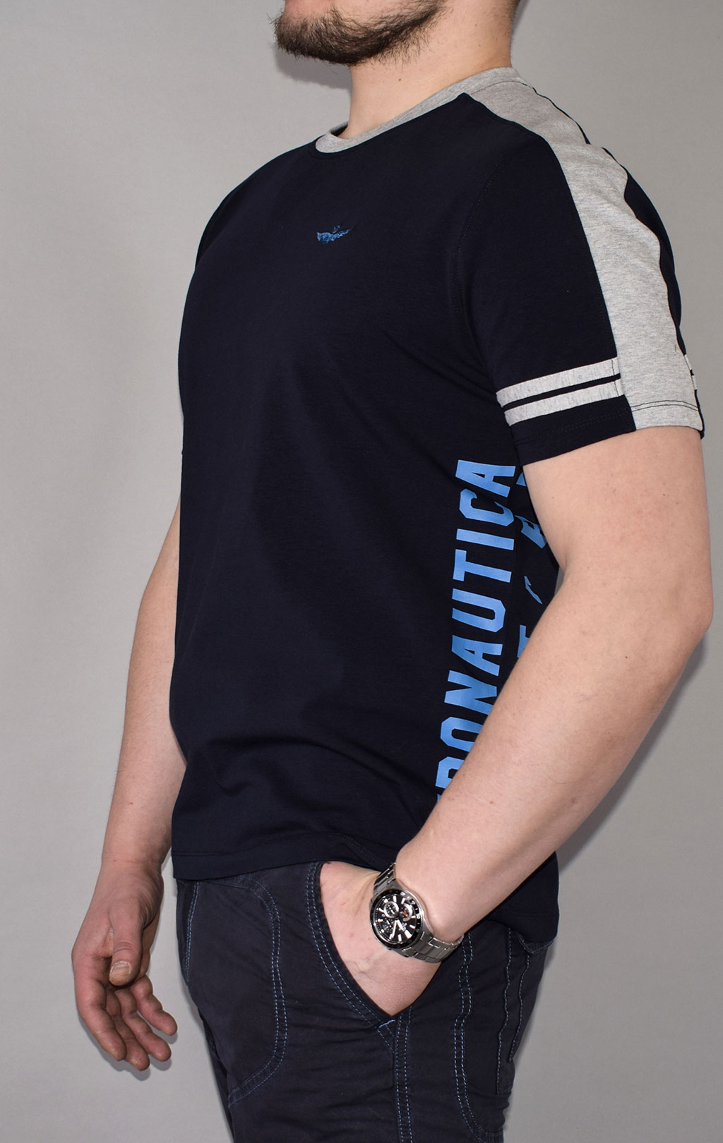 Футболка AERONAUTICA MILITARE SS 21/TR blue black (TS 1816) 