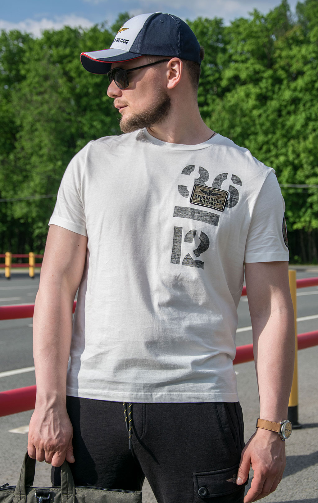 Футболка AERONAUTICA MILITARE SS 21/TR off white (TS 1868) 