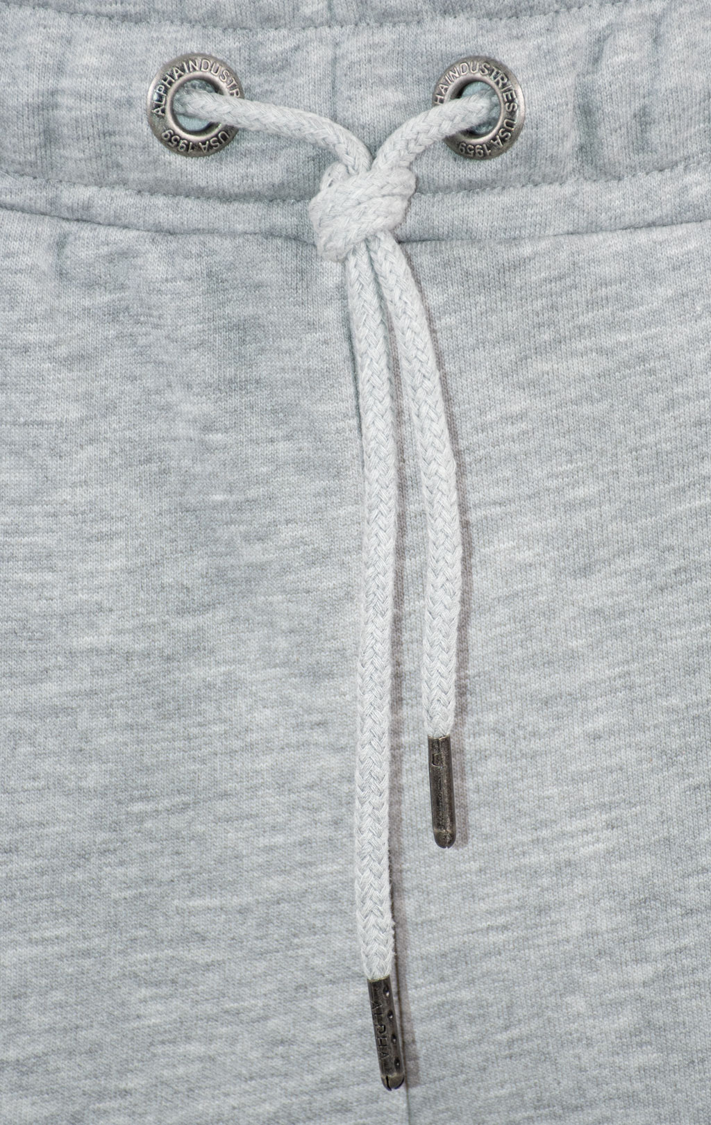 Женские брюки спортивные джоггеры ALPHA INDUSTRIES BASIC JOGGER SMALL LOGO grey heather/white 