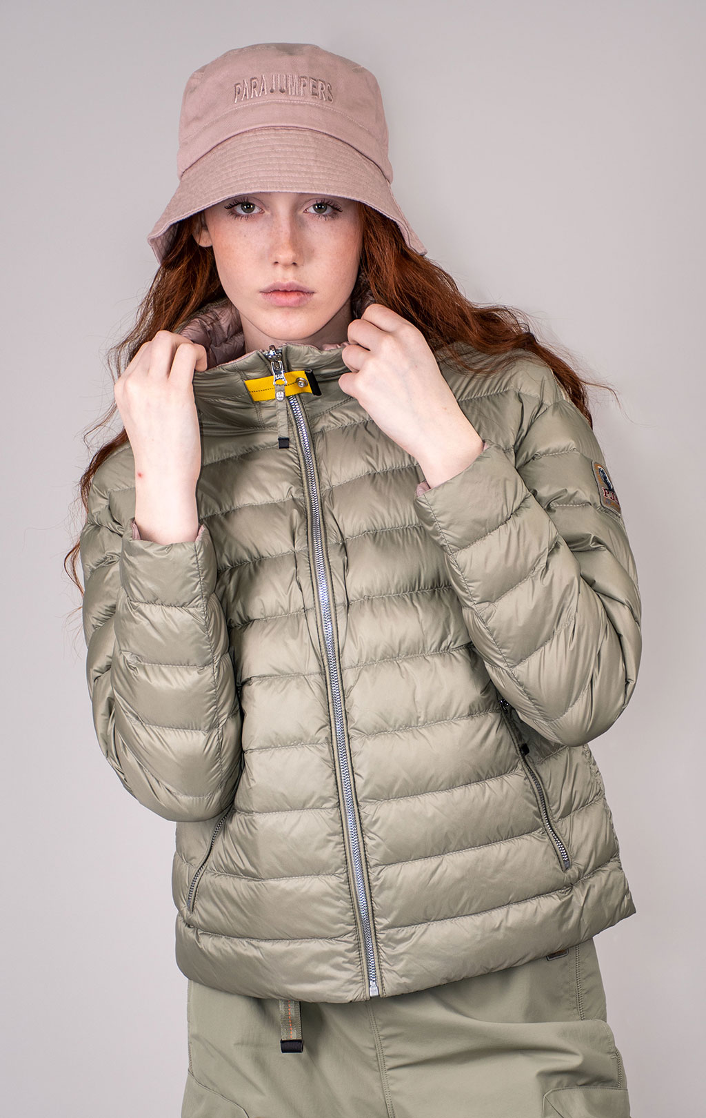 Женская куртка-пуховик лёгкая PARAJUMPERS LETIZIA REVERSO двусторонняя SS 24 sage-misty lilac 