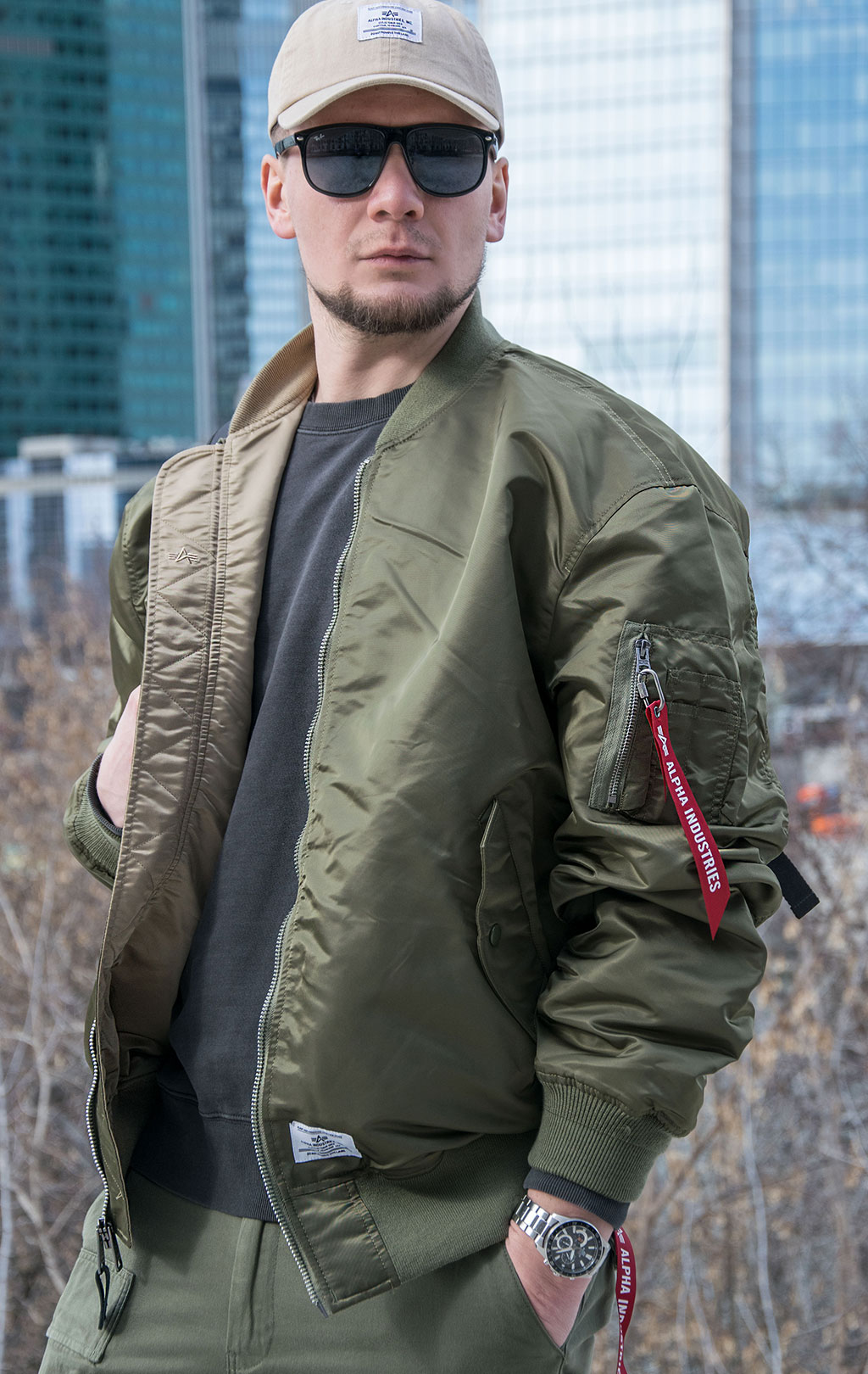 Ветровка ALPHA INDUSTRIES GEN-II FLIGHT JACKET L-2B SS 23 m OG-107 green 