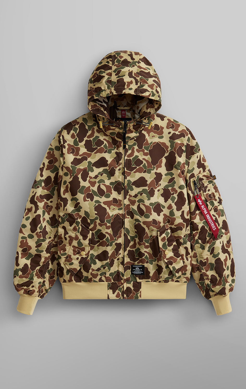 Ветровка ALPHA INDUSTRIES HOODED GEN-II FLIGHT JACKET L-2B SS 24 m green frogskin camo 