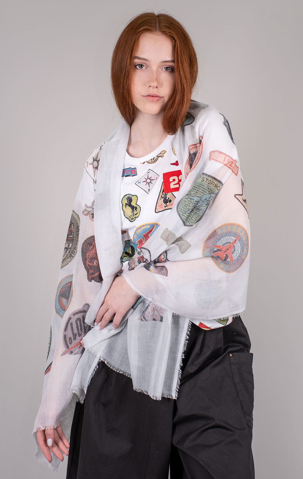 Женский шарф AERONAUTICA MILITARE SS 24/IT multicolore (SH 1139) 