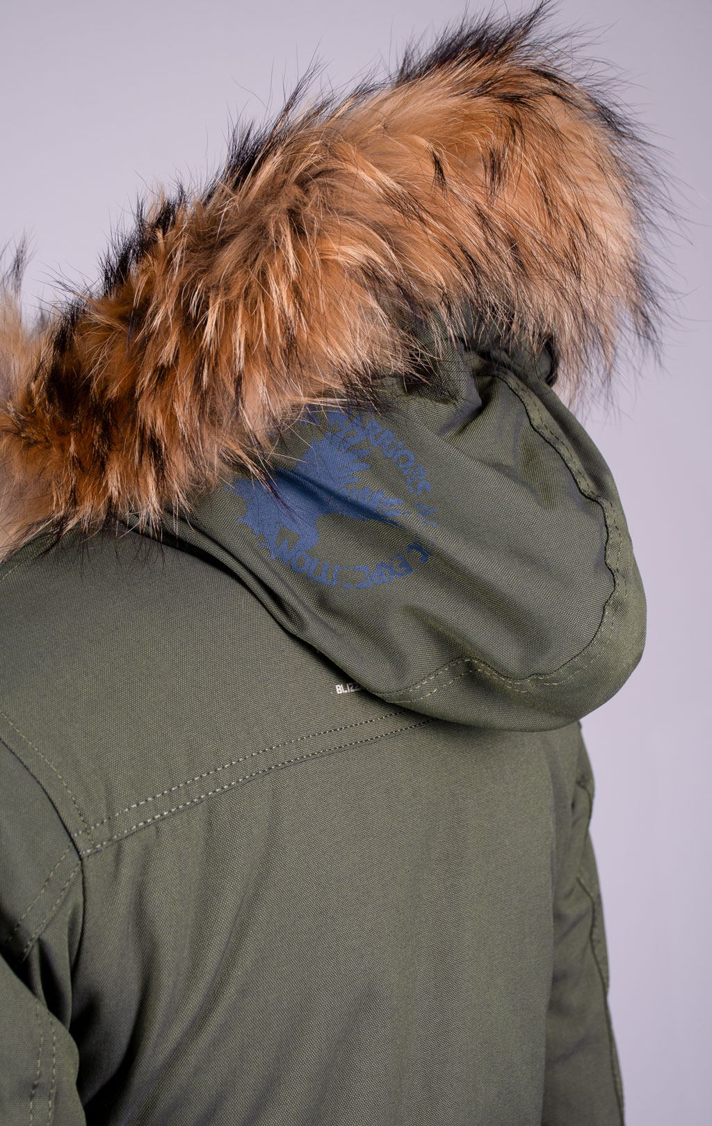 Женская аляска ALPHA INDUSTRIES POLAR натур. мех dark green 