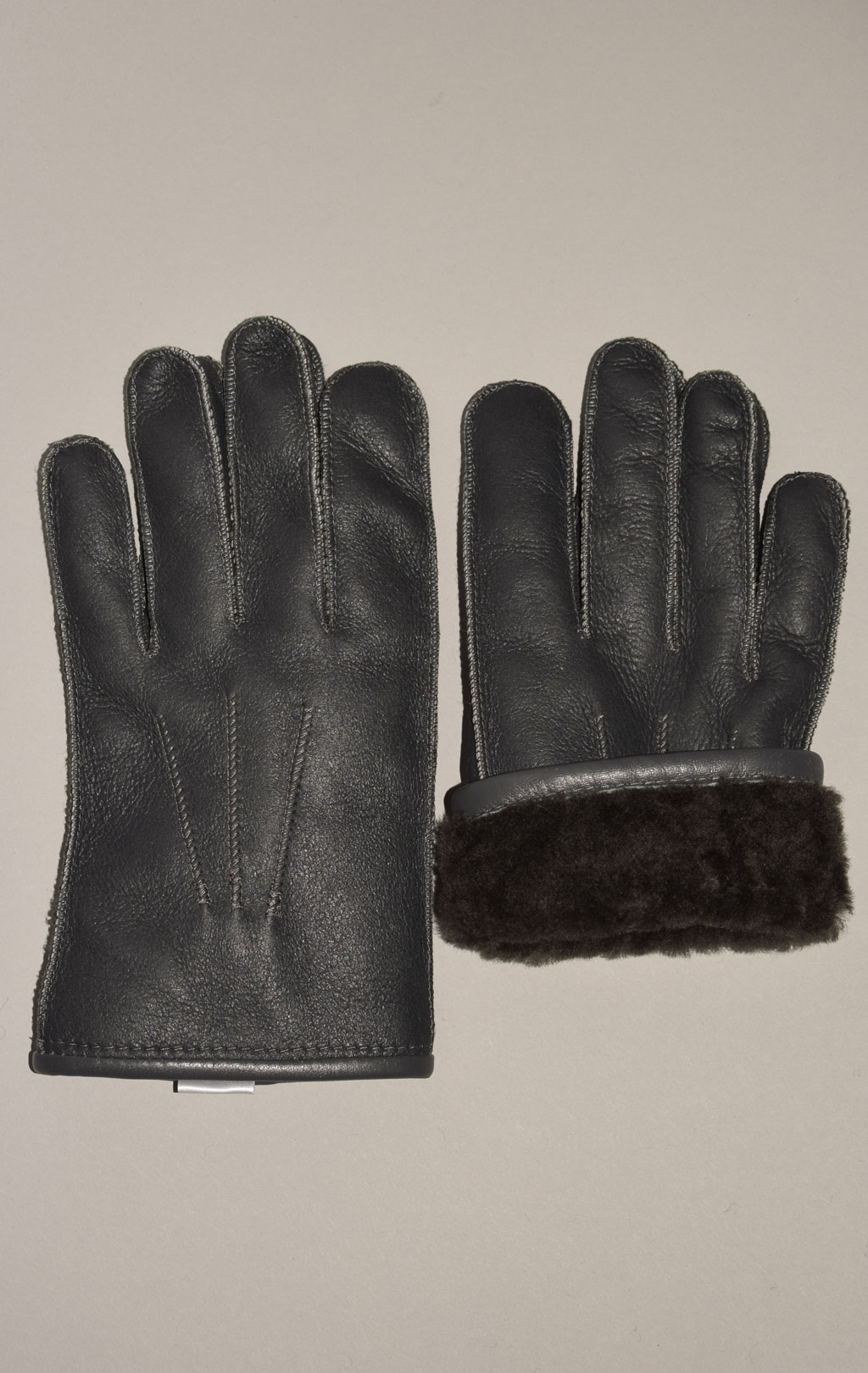 Перчатки PARAJUMPERS SHEARLING GLOVES овчина FW 23/24 blue graphite 