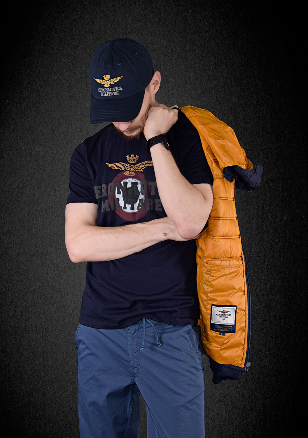 Бейсболка AERONAUTICA MILITARE blue navy (HA 980) 