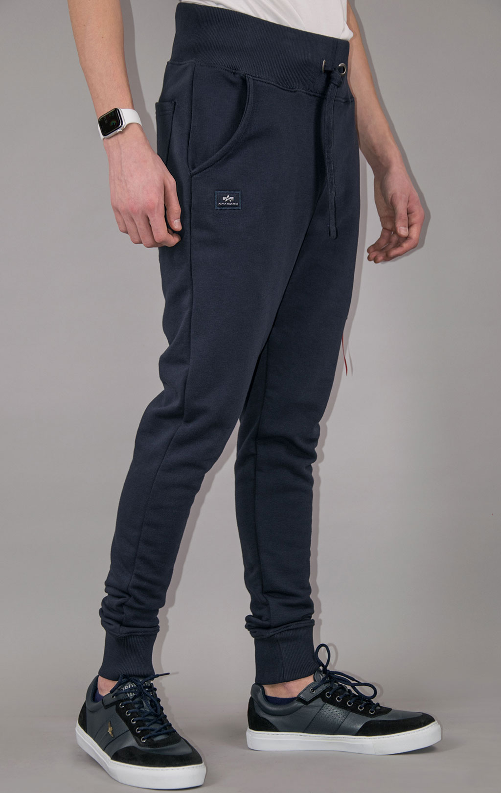 Брюки спортивные джоггеры ALPHA INDUSTRIES X-FIT SLIM CARGO rep. blue 