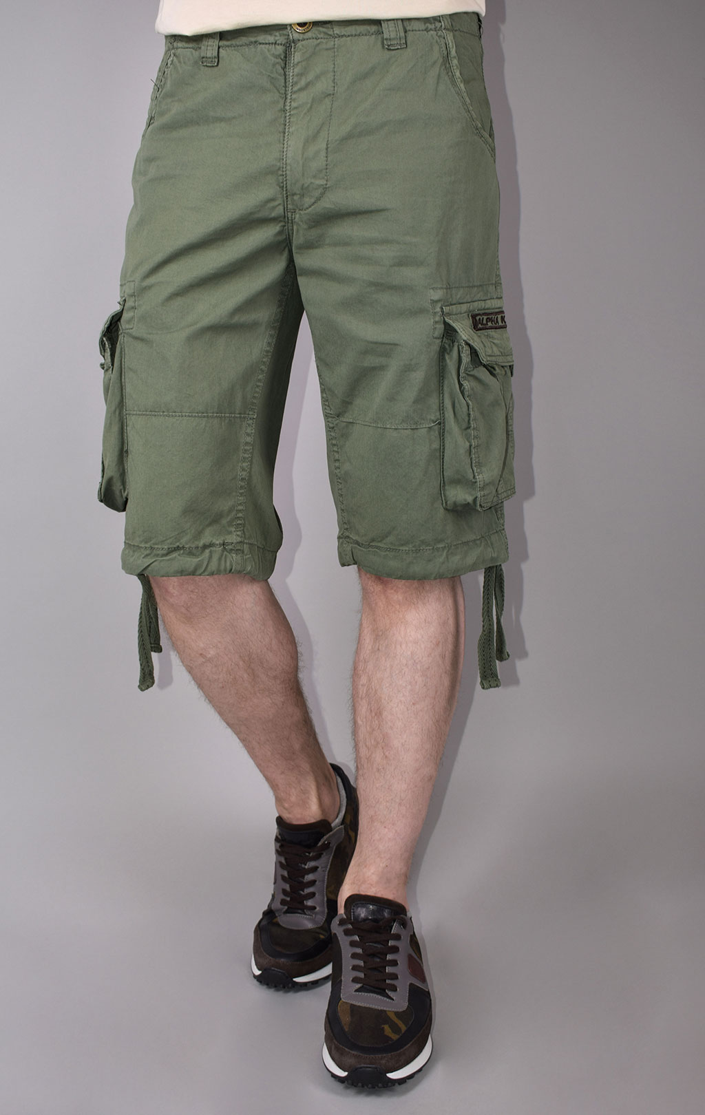 Шорты ALPHA INDUSTRIES JET big size vintage green 