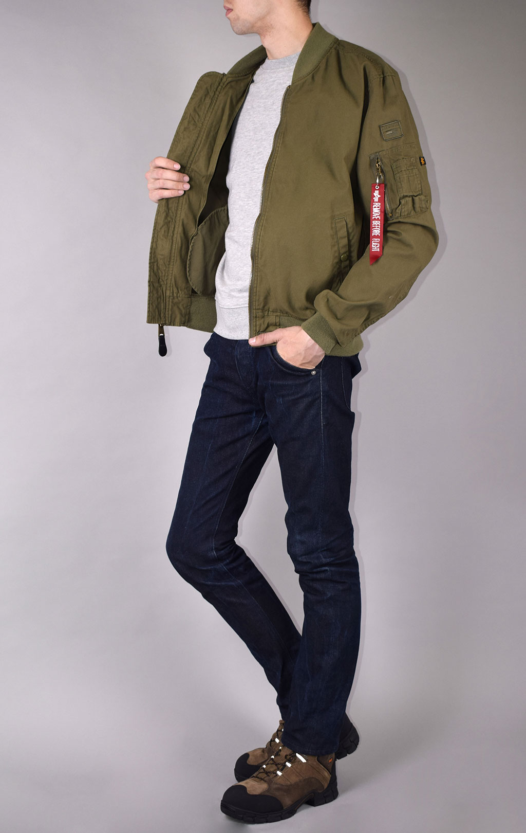 Ветровка-бомбер ALPHA INDUSTRIES GROUND CREW MA-1 burnt olive 