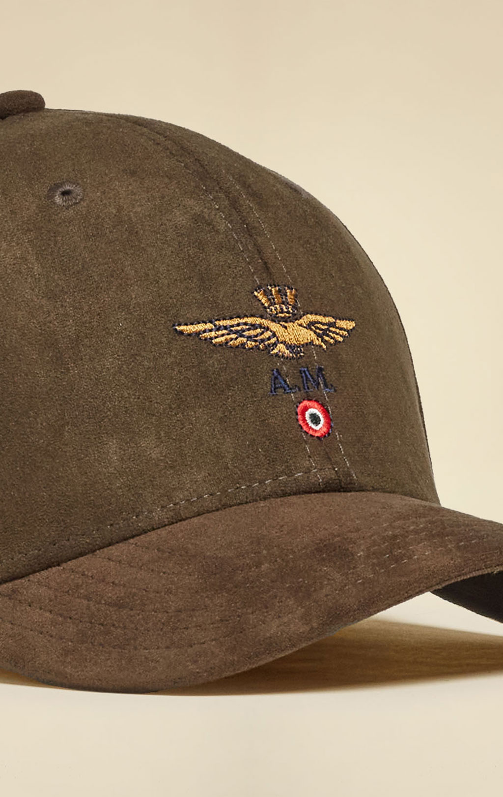 Бейсболка AERONAUTICA MILITARE FW 25/26/CN dark brown (HA 1229) 