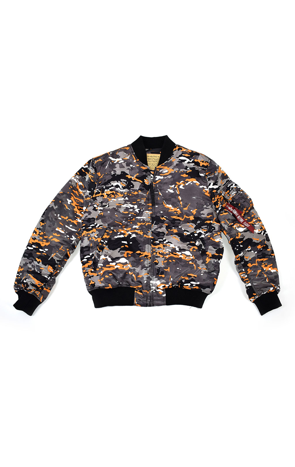 Бомбер ALPHA INDUSTRIES VF 59 MA-1 black orange camo 