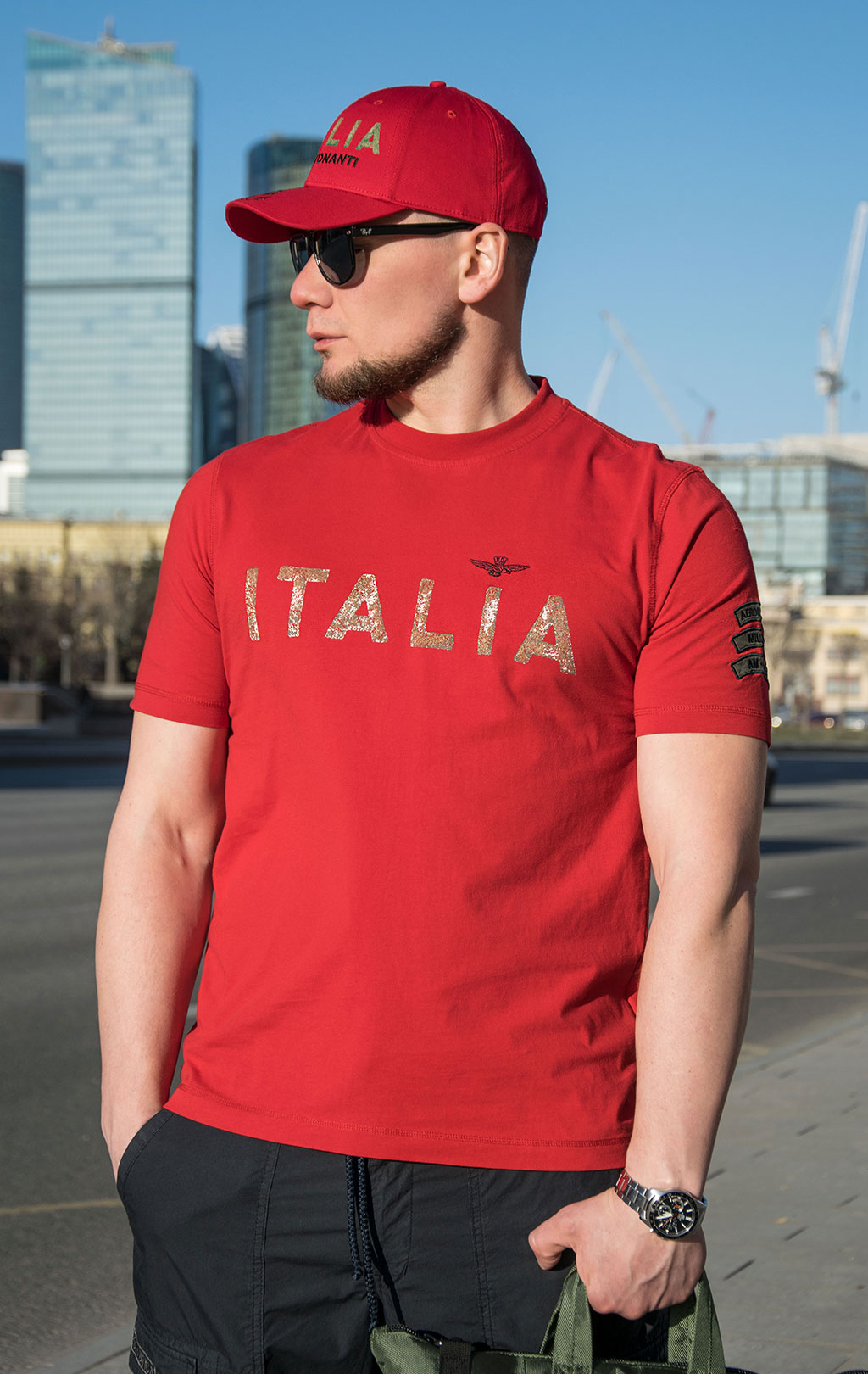 Футболка AERONAUTICA MILITARE SS 23/TR rosso (TS 2069) 